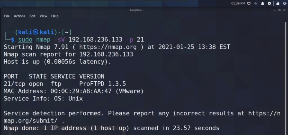 Nmap descubrimiento de servicios