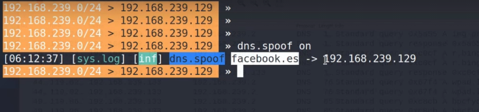 Uso de Bettercap para DNS spoofing